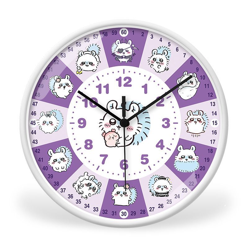 Wall Clock Silent - NEW Momonga Chiikawa series Cartoon Learning