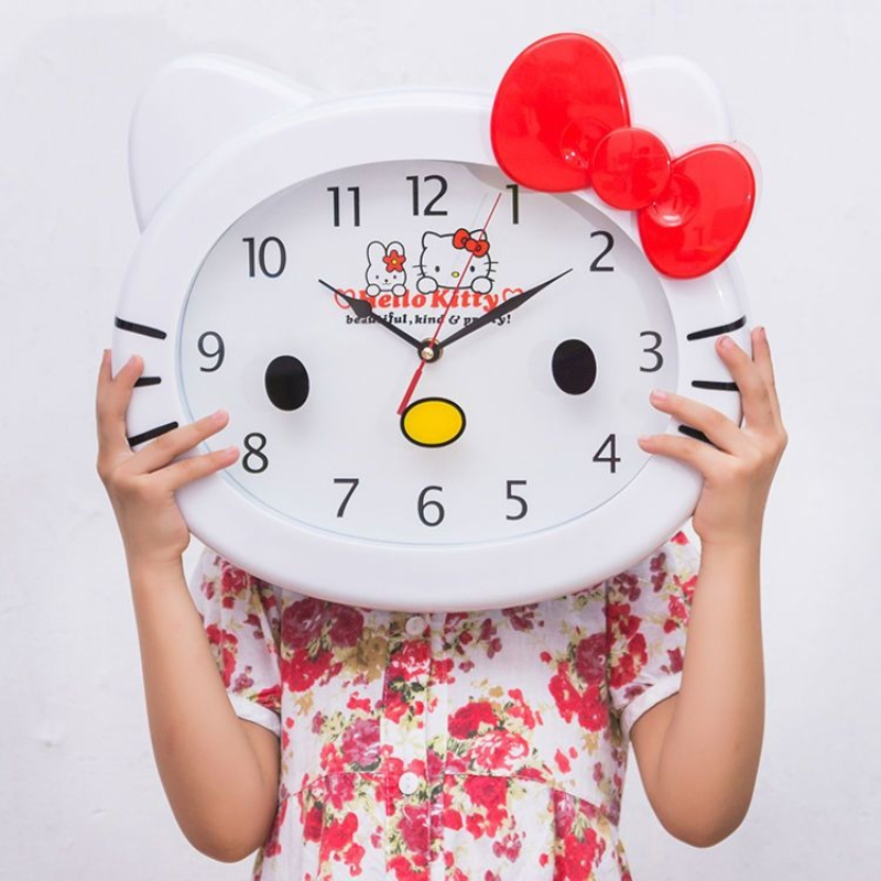 Wall Clock Silent - Cute Sanrio HelloKitty Silent Wall Clock