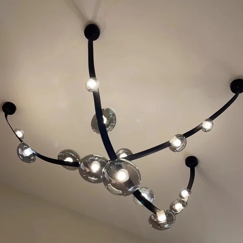Home Decor Exhibition - Minimalist Leather Glass Designer LED Ceiling