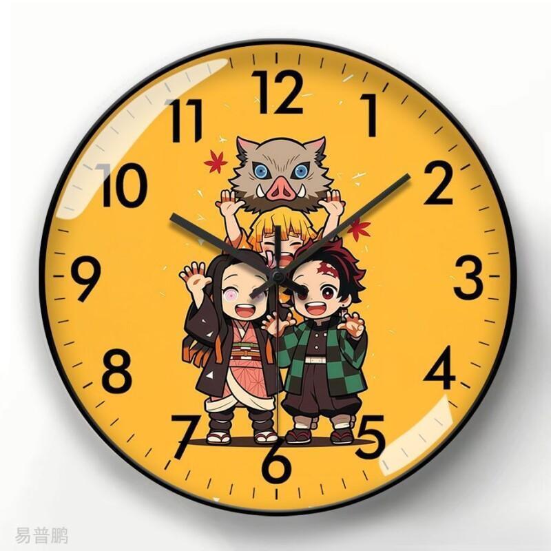 Wall Clock Silent - Demon Slayer Anime Cartoon Wall Clock