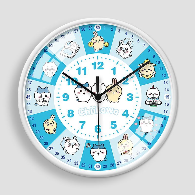 Wall Clock Silent - Anime Chiikawa Learning Wall Clock Cartoon