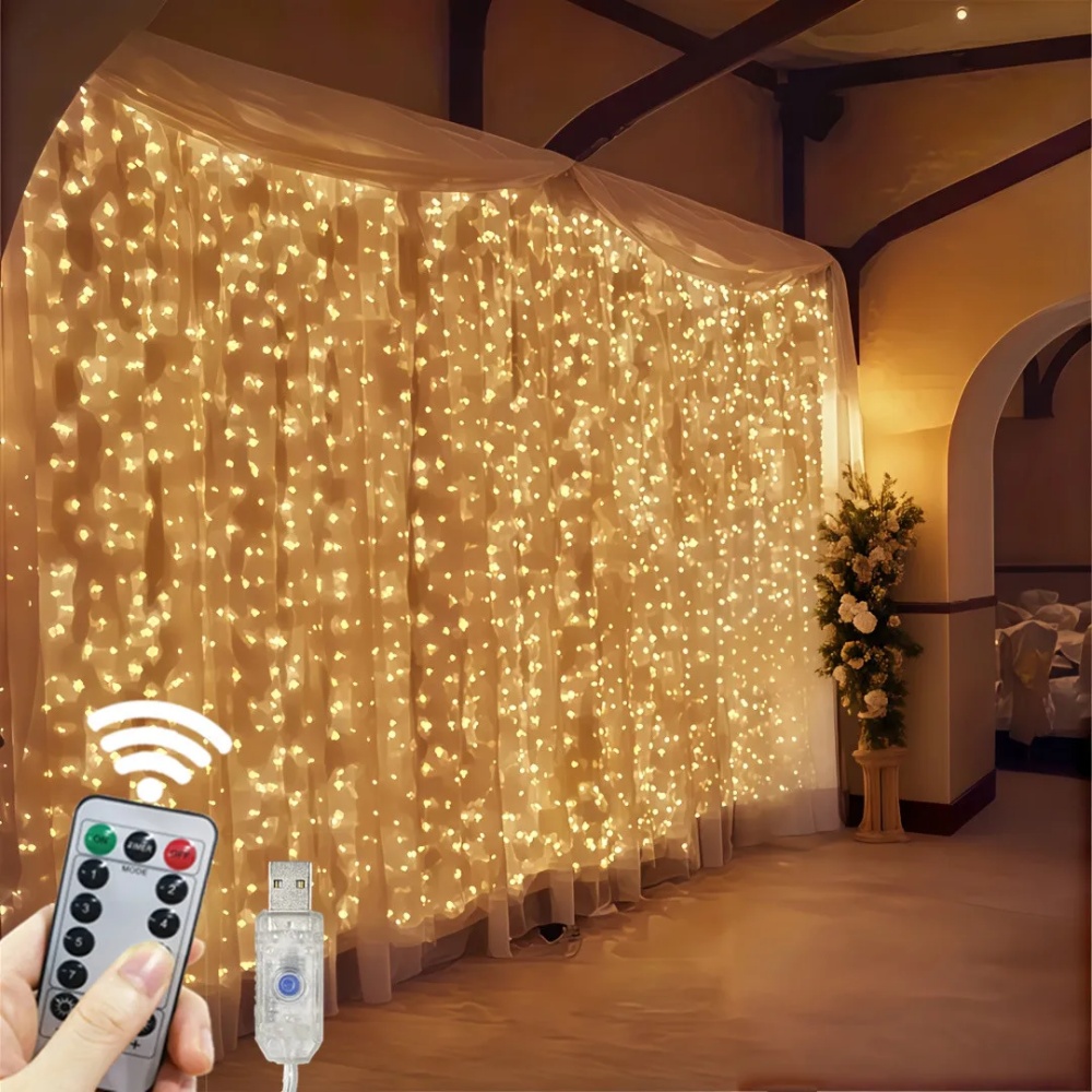 Fairy Lights Bedroom - 3/6m LED Curtain String Lights USB