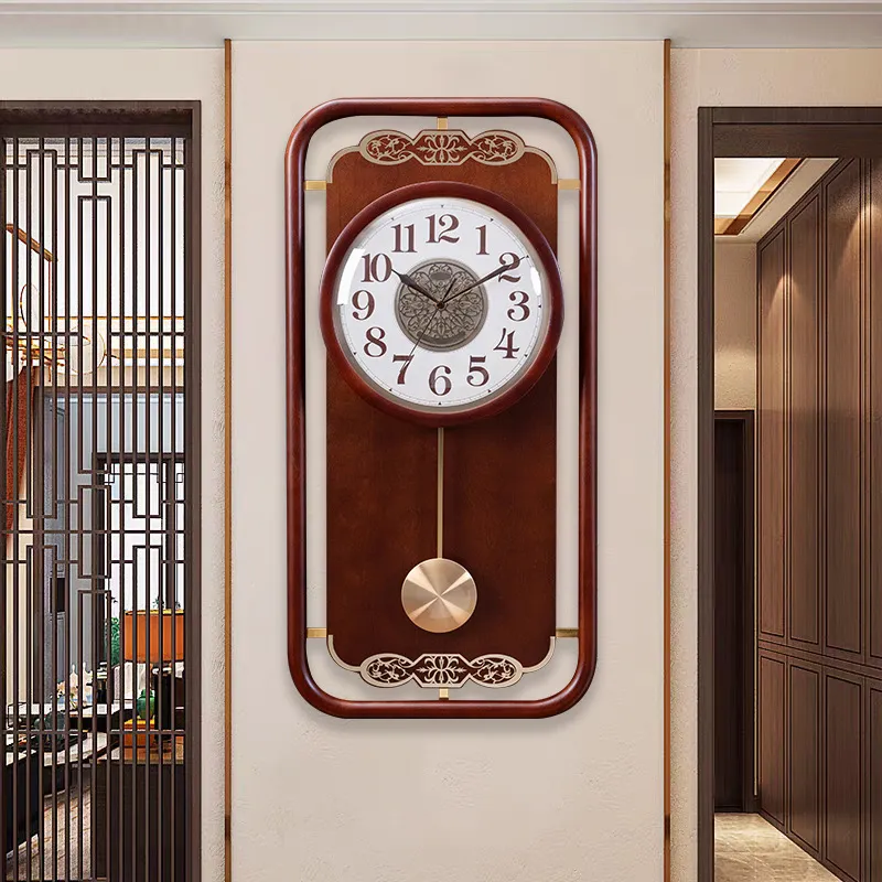 Wall Clock Silent - Jinzhongbao Solid Wood Wall Clock New