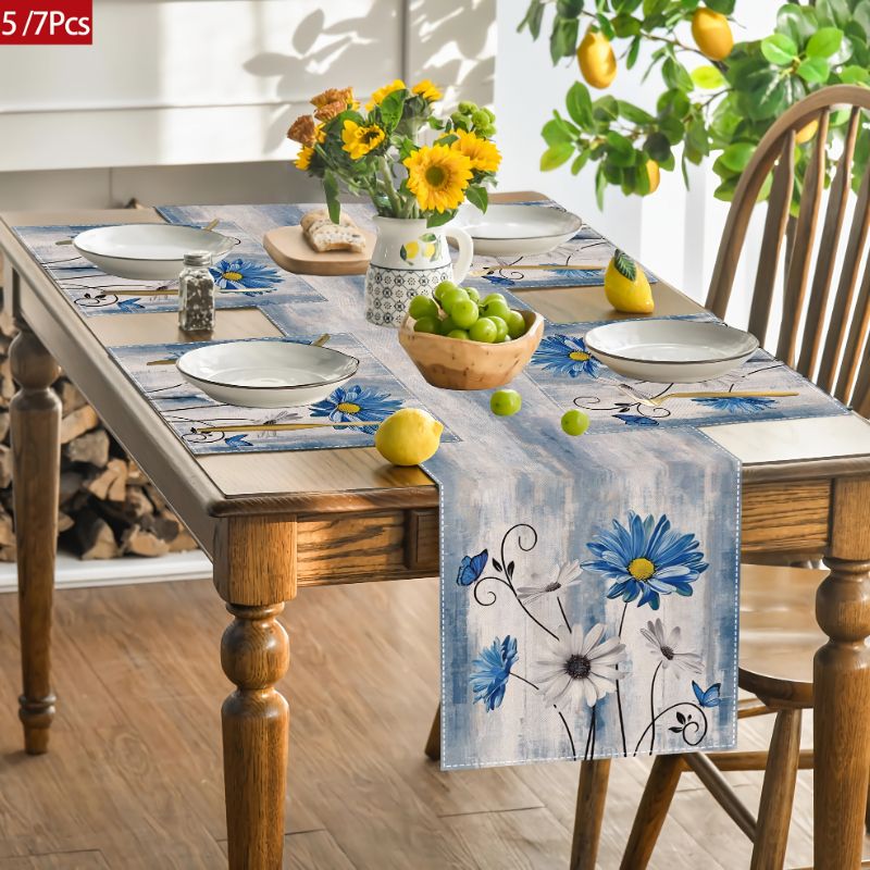 VIKAMA American Country Flower - Linen Table Runner recension och pris