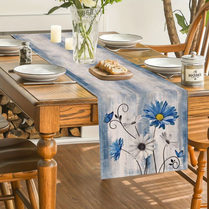 VIKAMA American Country Flower - Linen Table Runner recension och pris