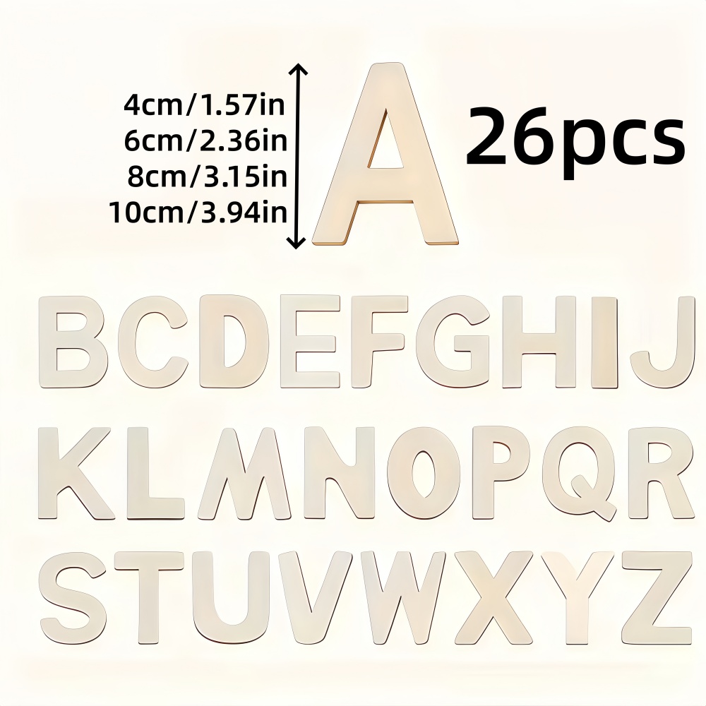 26pcs Designable Wood Letters  - Wooden Letter Sign recension och pris