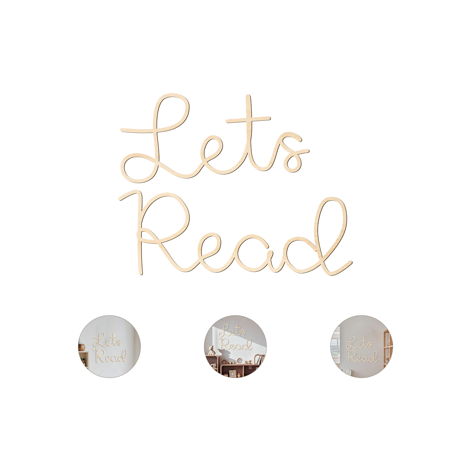 Let's Read Wooden Wall Sign -  - Wooden Letter Sign recension och pris