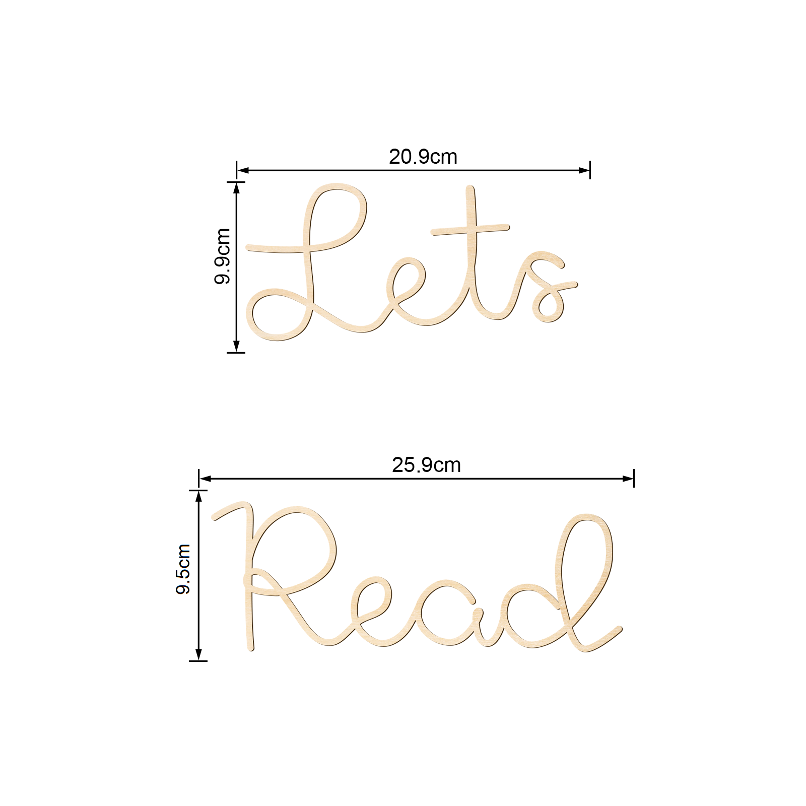 Let's Read Wooden Wall Sign -  - Wooden Letter Sign recension och pris