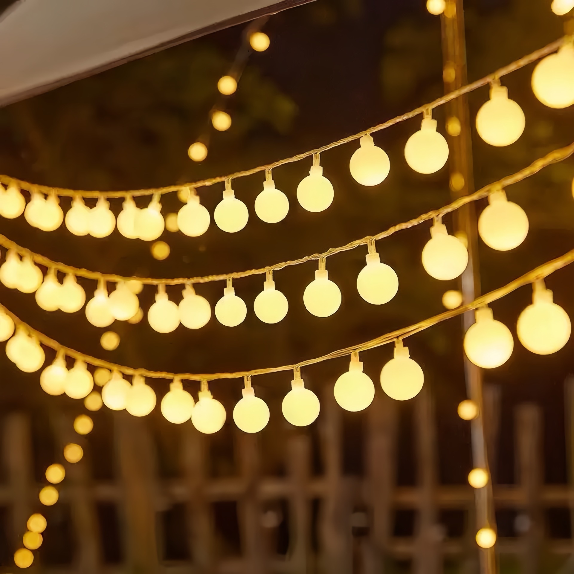 White Bubble Globe String Ligh - Fairy Lights Bedroom recension och pris