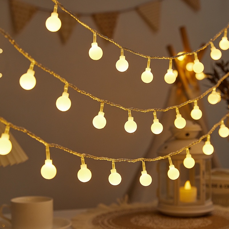 White Bubble Globe String Ligh - Fairy Lights Bedroom recension och pris