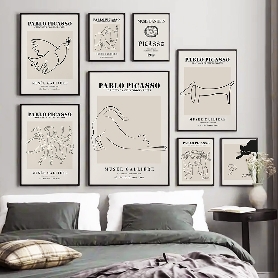 Picasso Line Cat Pigeon Girl A - Home Decor Exhibition recension och pris