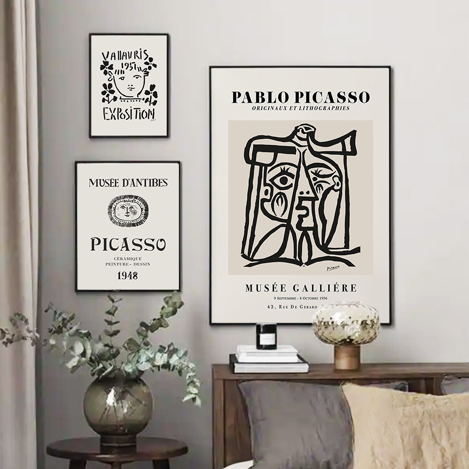Picasso Line Cat Pigeon Girl A - Home Decor Exhibition recension och pris