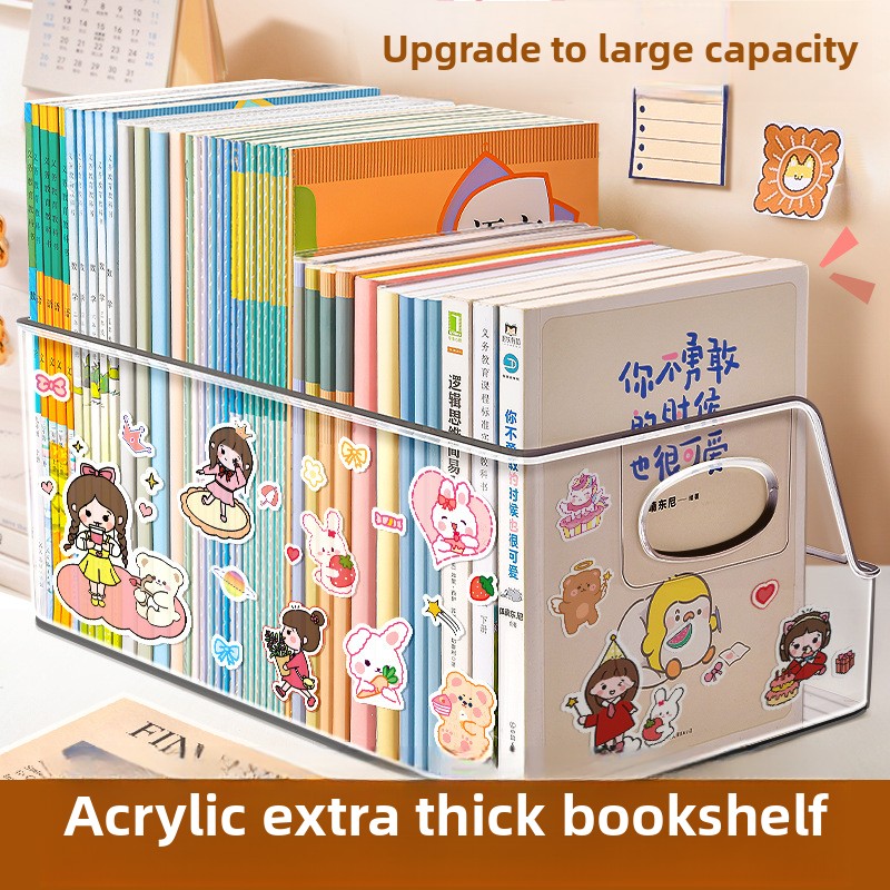 Acrylic Transparent Bookshelf  - Aesthetic Bookend recension och pris