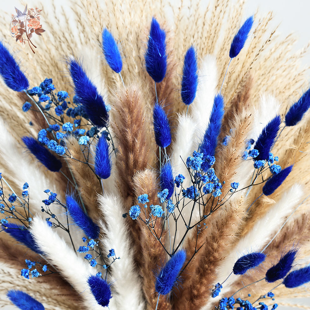 70 Stem Blue Fluffly Rabbit Ta - Pampas Grass Decor recension och pris