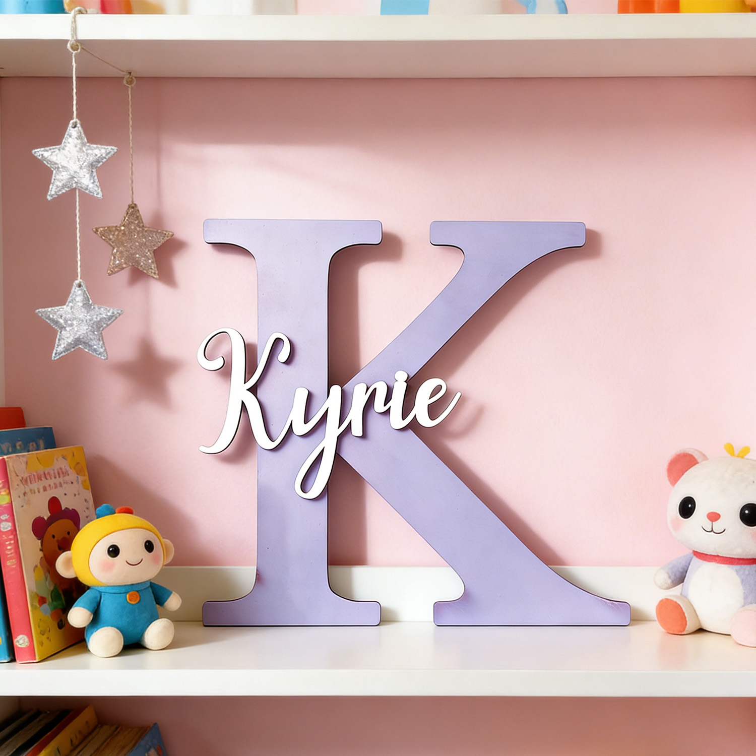 1pc Custom Two Layer Light Pur - Wooden Letter Sign recension och pris