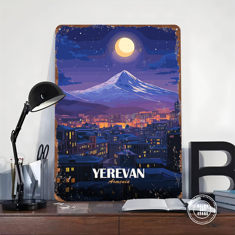 Yerevan Armenia Nightscape Met - Home Decor Yerevan recension och pris