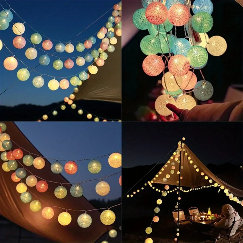 Halloween Cotton Garland Balls - Fairy Lights Bedroom recension och pris