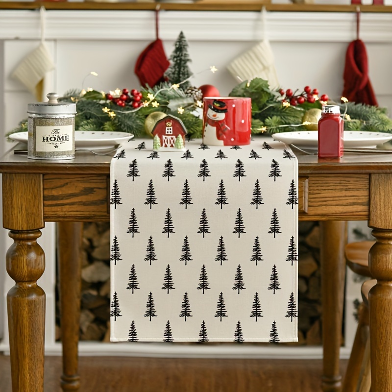 Simple Christmas Tree Table Ru - Linen Table Runner recension och pris