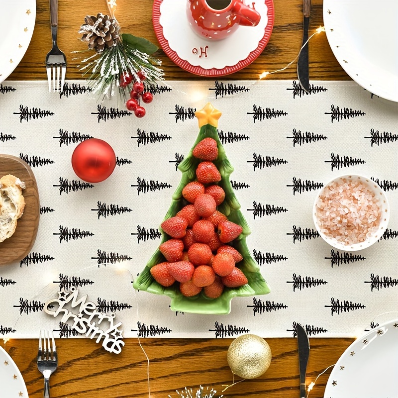 Simple Christmas Tree Table Ru - Linen Table Runner recension och pris