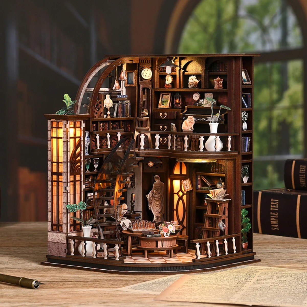Miniature Book Nook Kit DIY Wo - Aesthetic Bookend recension och pris