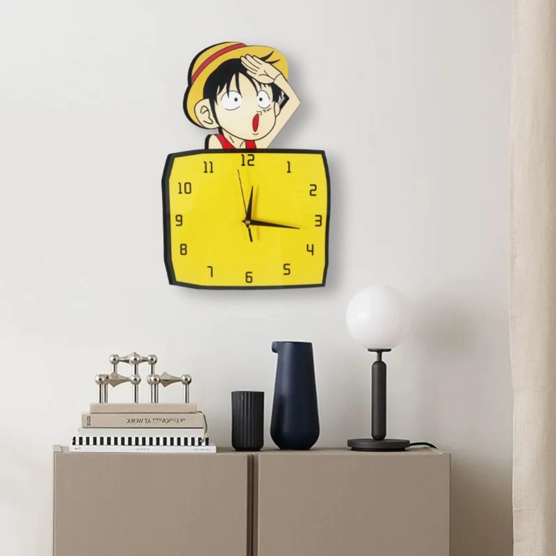 Monkey· D·Luffy cute sweet kaw - Wall Clock Silent recension och pris