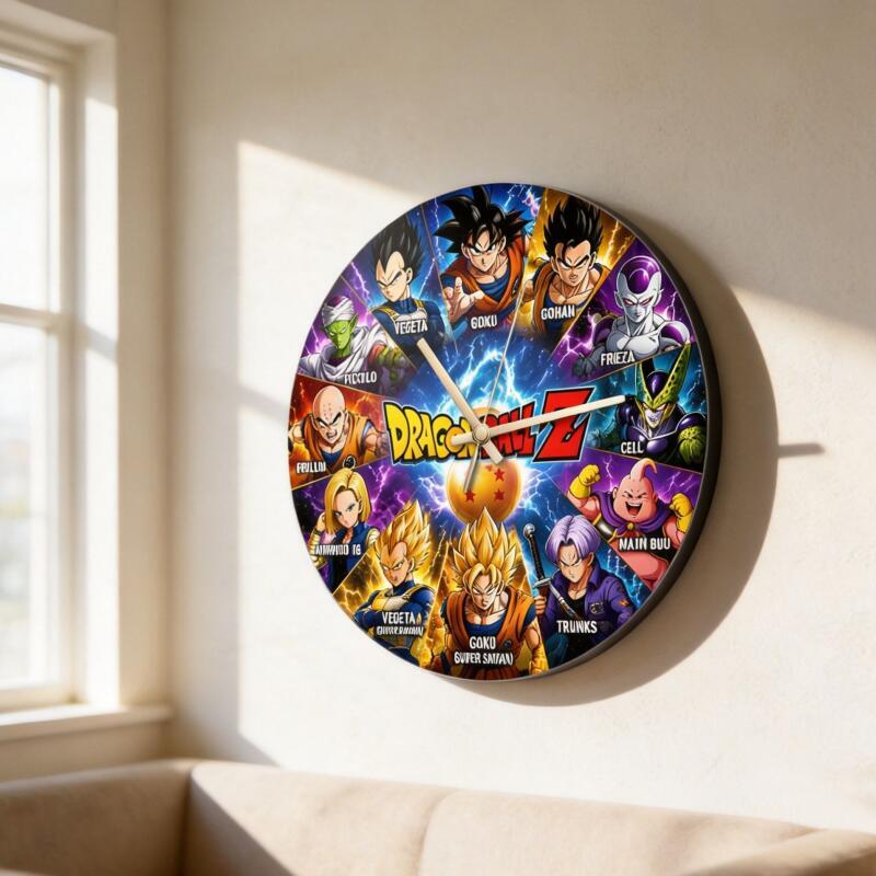 Dragon Ball Z Anime Round Wall - Wall Clock Silent recension och pris
