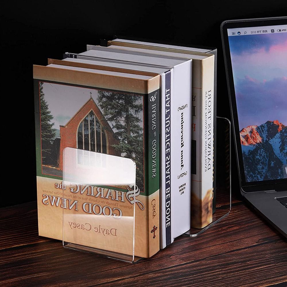 Minimalist Acrylic Book Holder - Aesthetic Bookend recension och pris