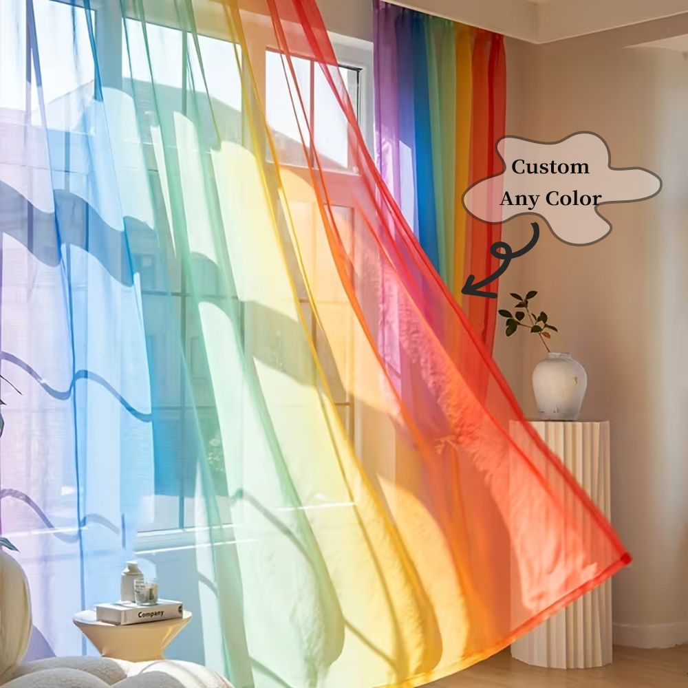 Custom 2D Flat 2pcs Sheer Curt - Home Decor Design recension och pris