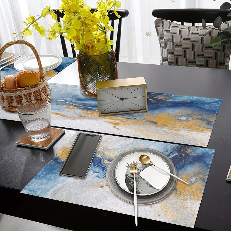 VIKAMA Light Luxury Marble Ins - Linen Table Runner recension och pris