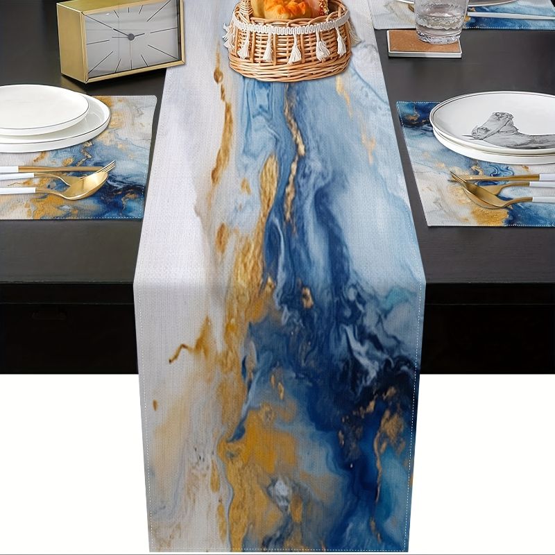 VIKAMA Light Luxury Marble Ins - Linen Table Runner recension och pris