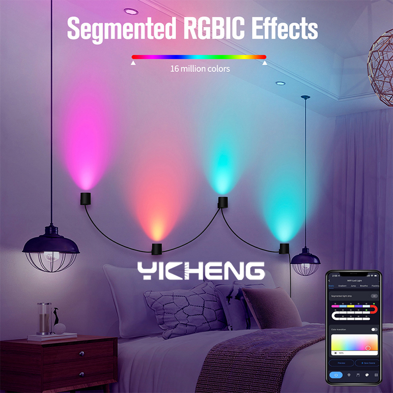 RGBIC Smart Wall Lamp TUYA APP - Home Decor Free App recension och pris