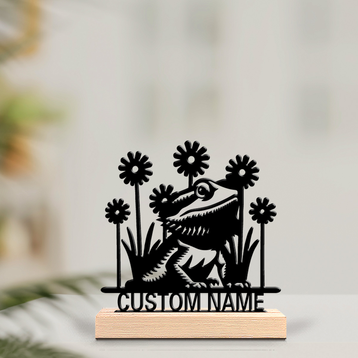 1pc Bearded Dragon Custom Lett - Wooden Letter Sign recension och pris