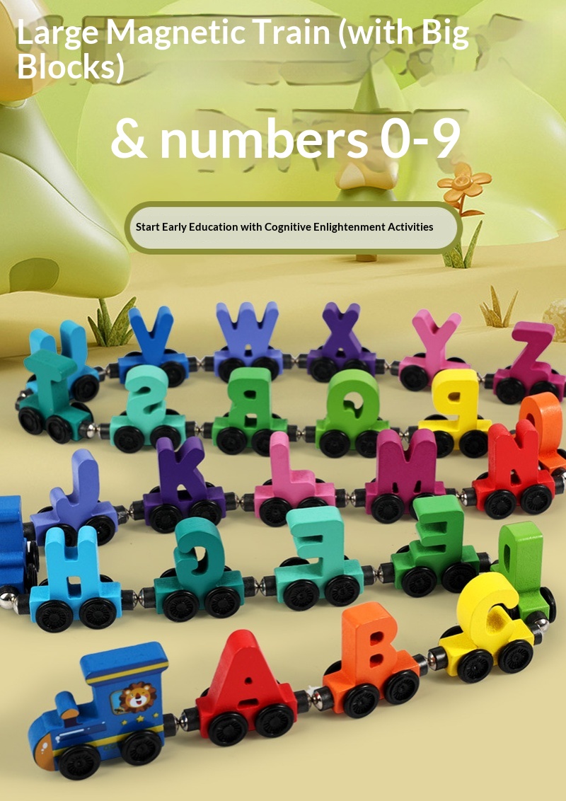 Children'S Wooden Magnetic Col - Wooden Letter Sign recension och pris