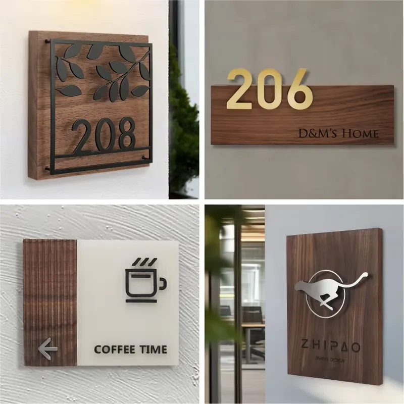 High End Store Signage Walnut  - Wooden Letter Sign recension och pris
