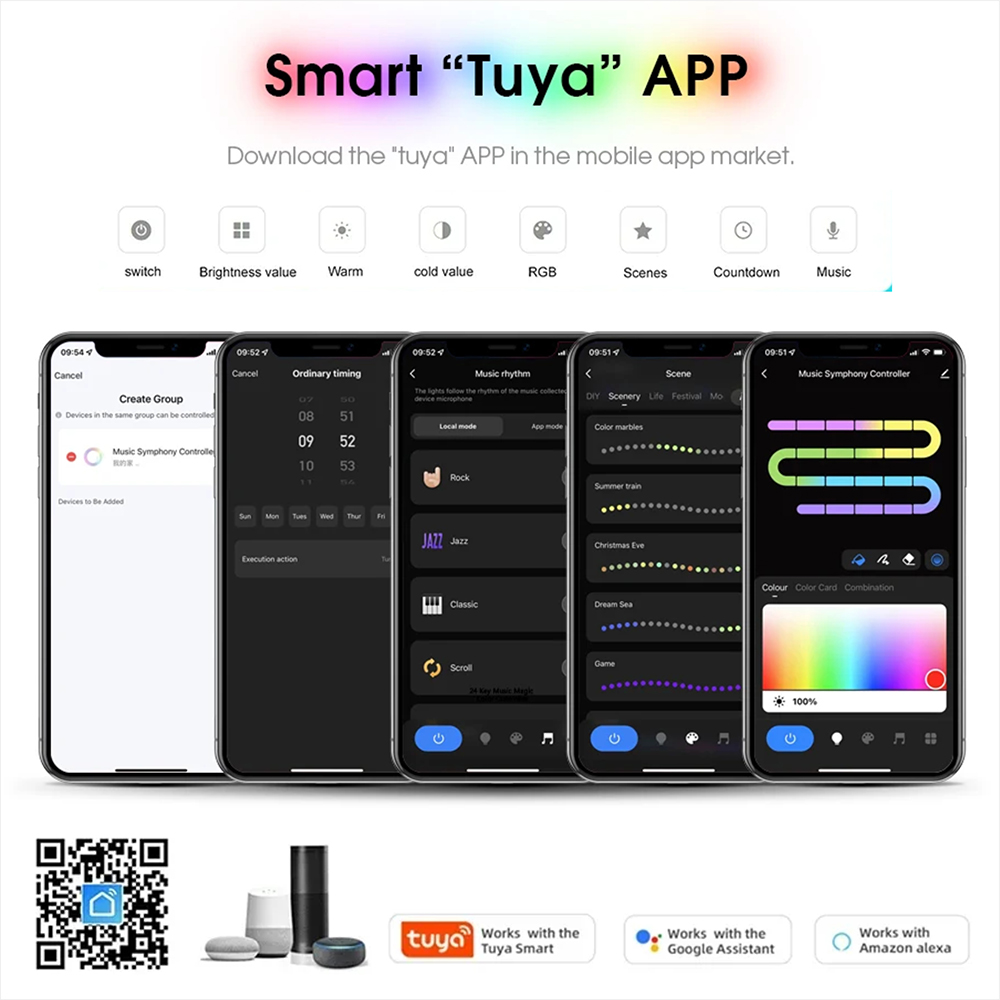 Tuya WiFi WS2811 RGBIC COB LED - Home Decor Free App recension och pris