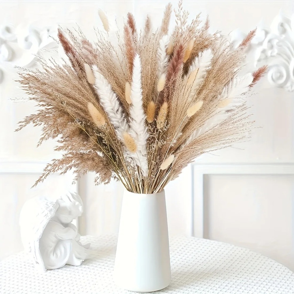 80Pieces Natural Dried Flowers - Pampas Grass Decor recension och pris