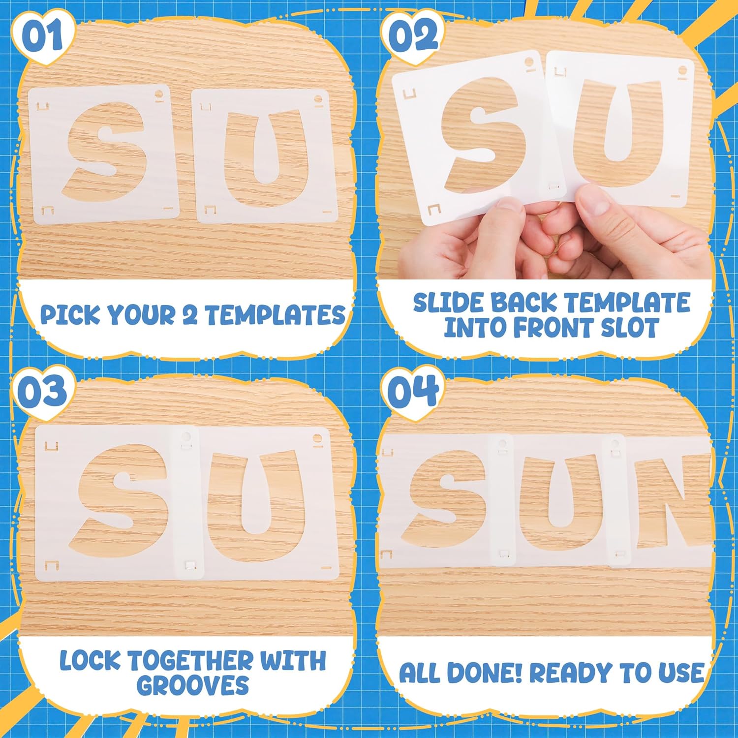 80Pcs Reusable Alphabet Number - Wooden Letter Sign recension och pris