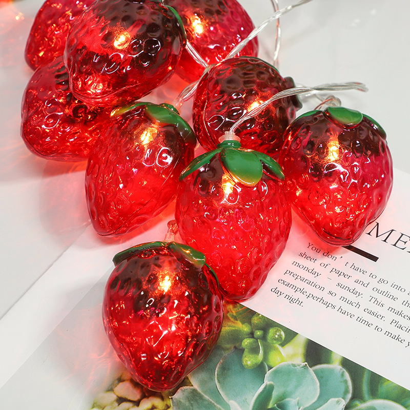 Fruit Strawberry Theme 1.5m 10 - Fairy Lights Bedroom recension och pris