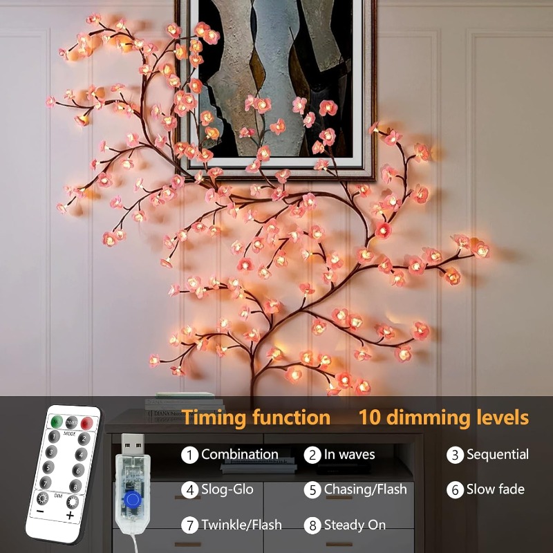 LED Cherry Blossom Tree Branch - Fairy Lights Bedroom recension och pris