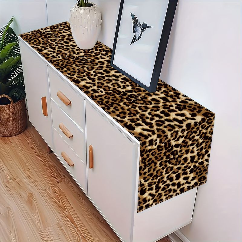 VIKAMA Light Luxury Leopard Pa - Linen Table Runner recension och pris