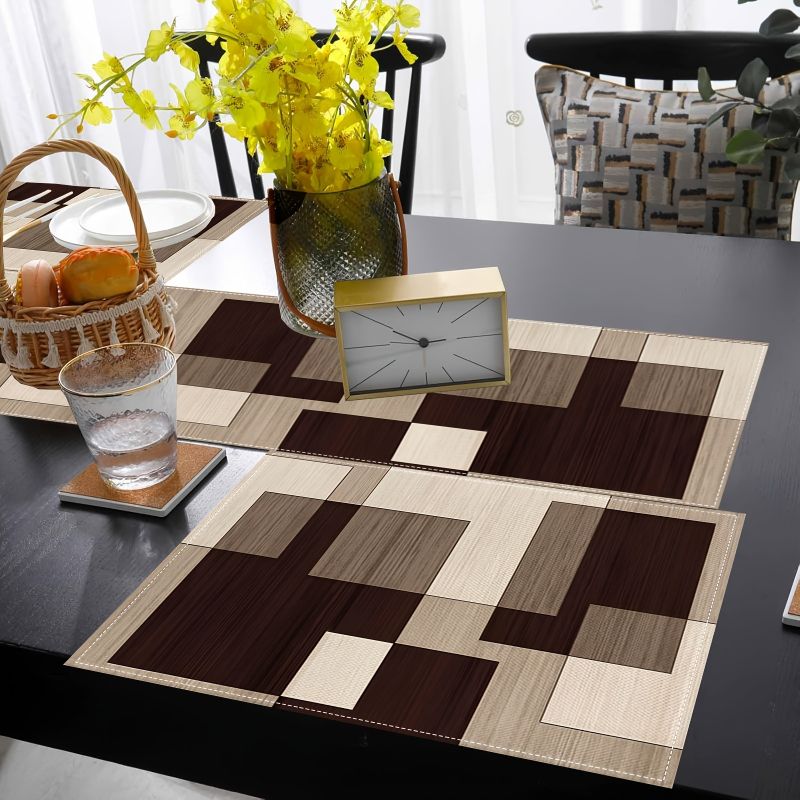 VIKAMA Maillard Geometric Styl - Linen Table Runner recension och pris