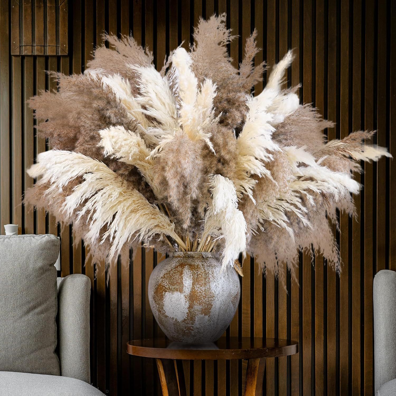 30PCS White Pampas Grass for H - Pampas Grass Decor recension och pris