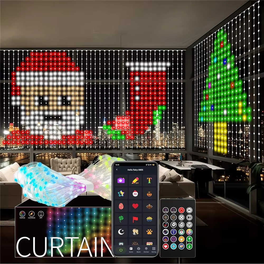 Smart RGB Pixel Curtain Lights - Home Decor Free App recension och pris