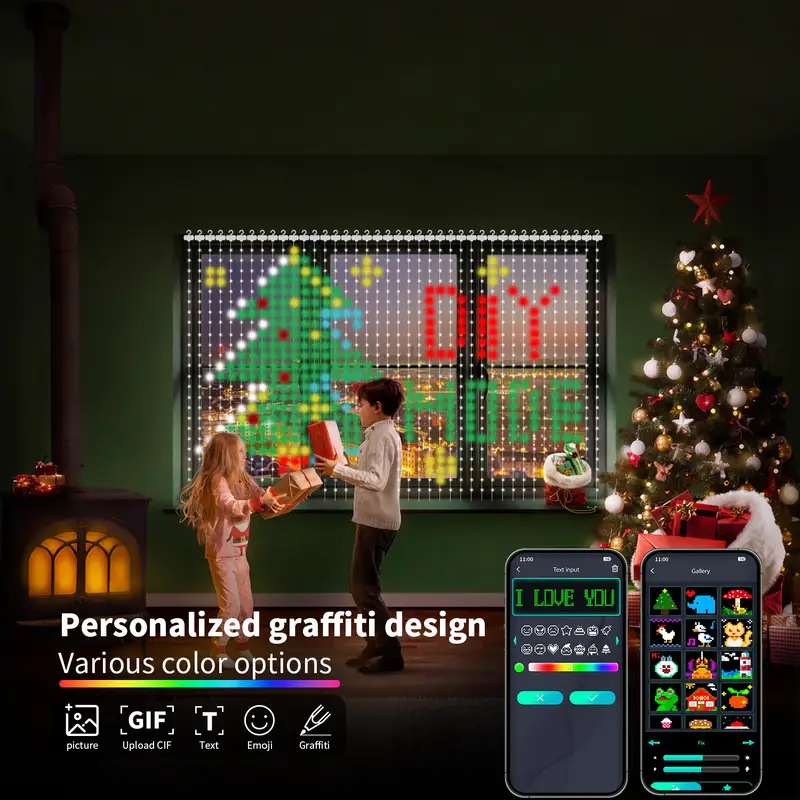 Smart RGB Pixel Curtain Lights - Home Decor Free App recension och pris