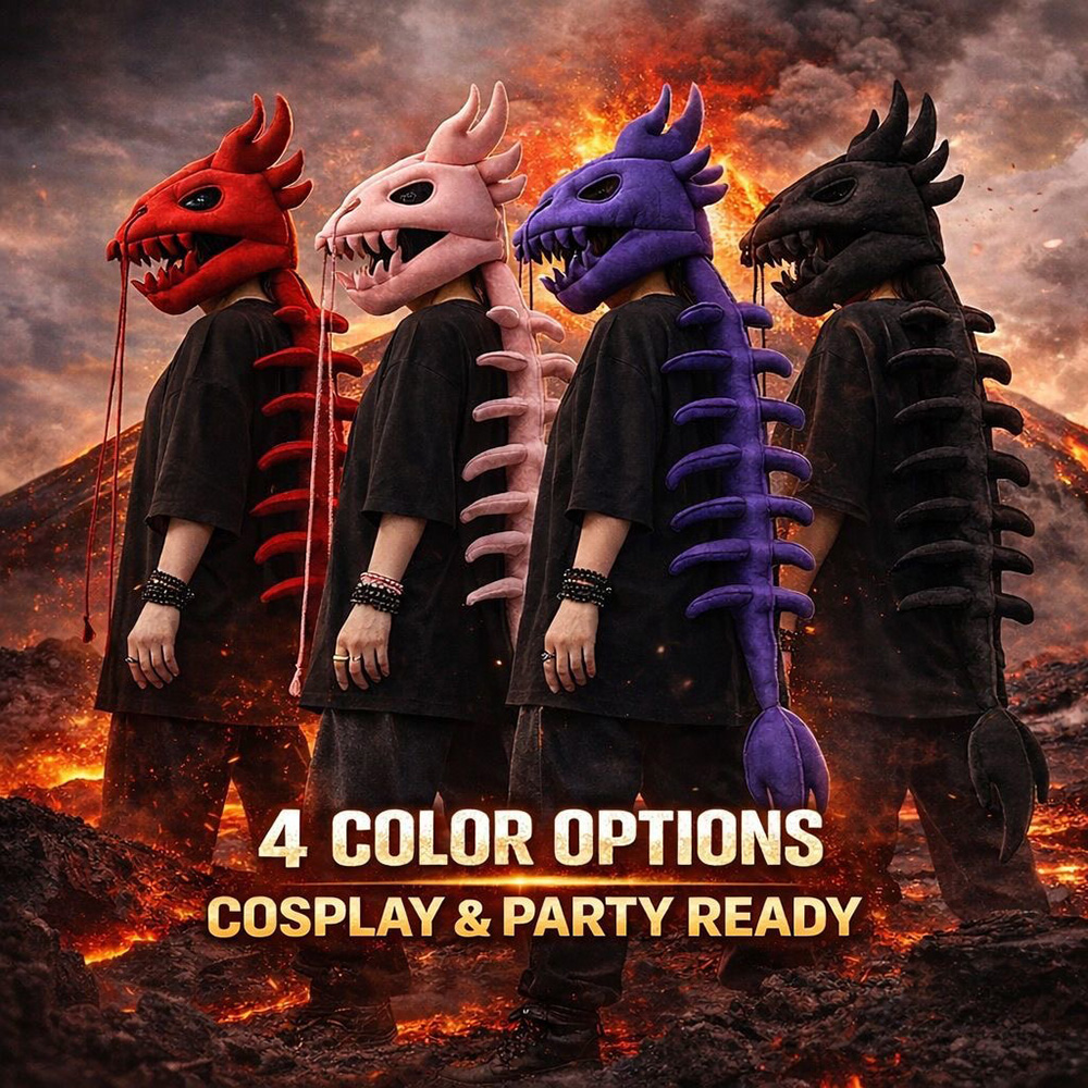 Dragon Skull Spine Plush Hood  - Home Decor Design recension och pris