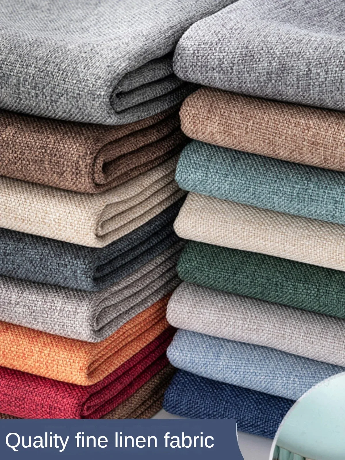 Thickened Plain Linen Fabric F - Linen Table Runner recension och pris