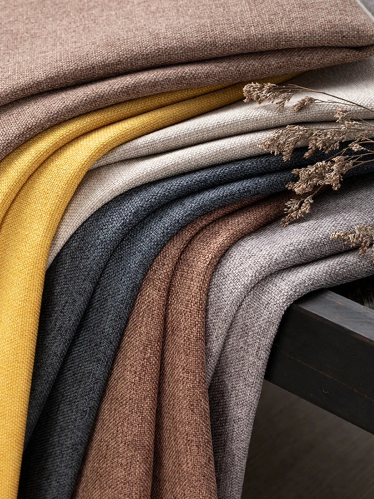 Thickened Plain Linen Fabric F - Linen Table Runner recension och pris