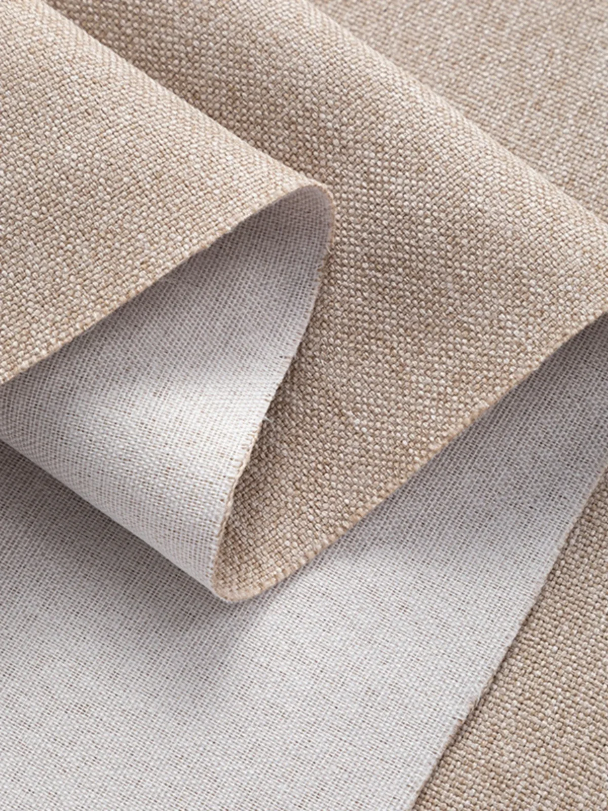 Thickened Plain Linen Fabric F - Linen Table Runner recension och pris