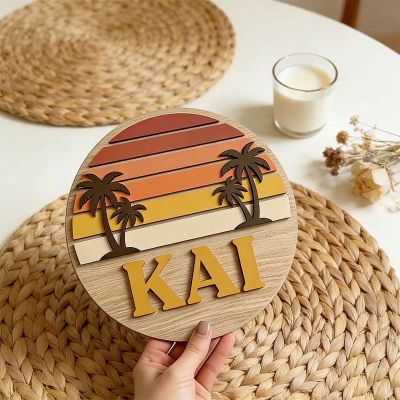 Customizable Round Vintage Bea - Wooden Letter Sign recension och pris