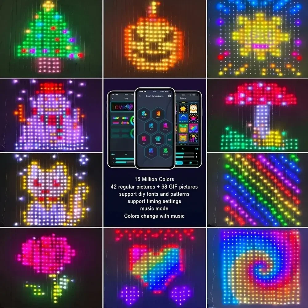 Smart LED Curtain Light APP Co - Home Decor Free App recension och pris